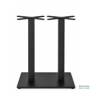 Pata mesa exterior rectangular aluminio Doble