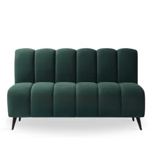 Banco Hostelería tapizado a rayas verticales con gallones