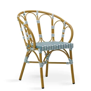 Sillón Aluminio Ratan SANTORINI azul