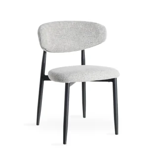 Silla tapizada Gris AVANTI negra