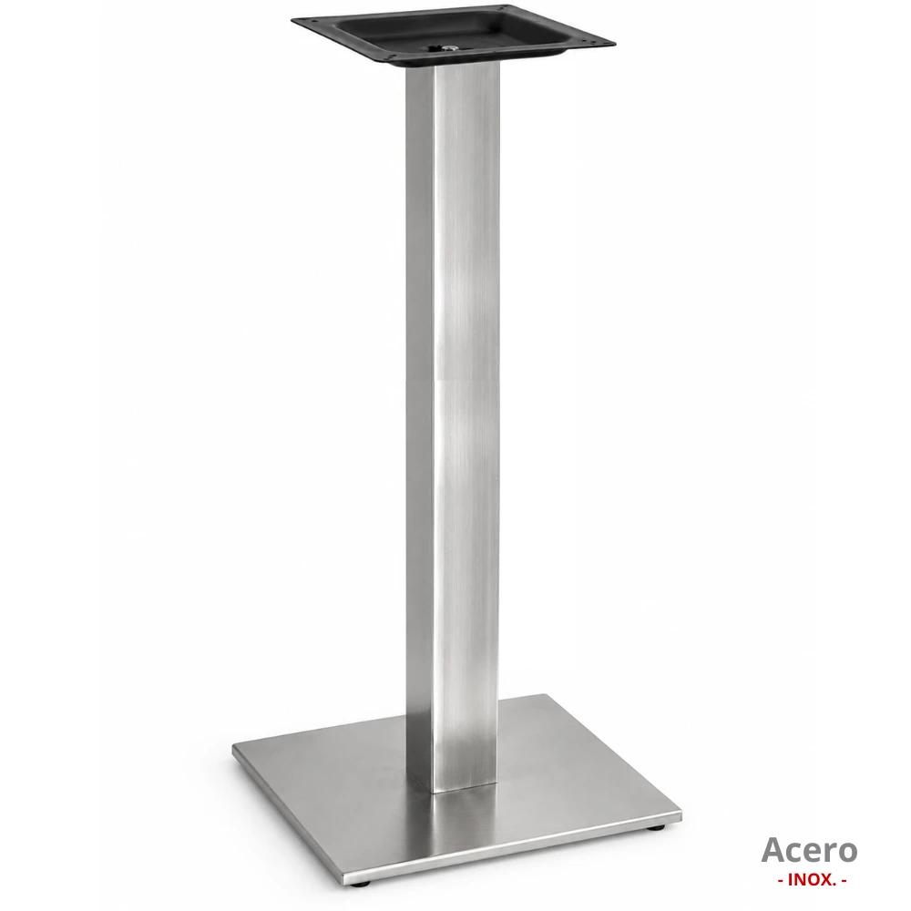 Patas altas para mesas cuadradas Acero Inox. Square