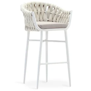 Taburete Aluminio Exterior MONTECARLO Blanco