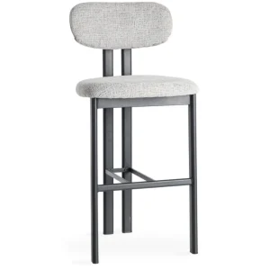 Taburete metálico Tapizado REGENCY negro