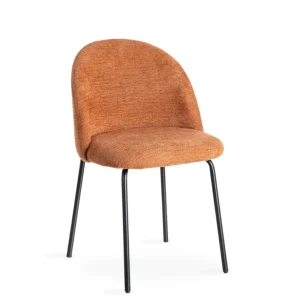 Silla tapizada color terracota jaspeado