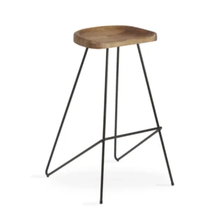 Taburete Industrial hierro y madera