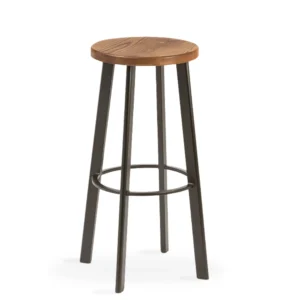 Taburete Industrial hierro y madera