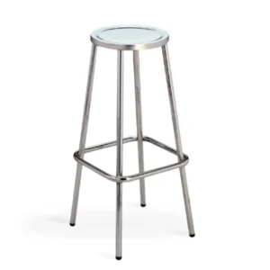 Taburete Alto acero inox brillo