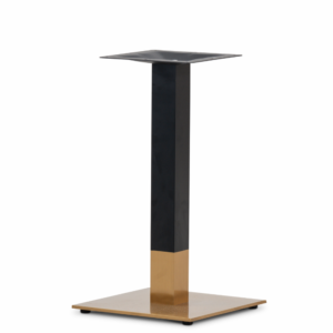 Pata de mesa Negro/Dorado cuadrada LUX