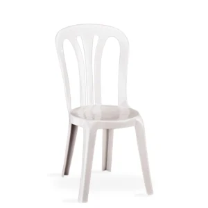Silla plástico apilable blanca