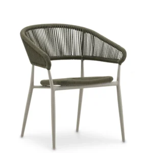 Sillla aluminio y cuerda verde