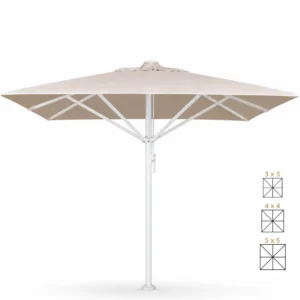 Parasol Aluminio Blanco Serie GOLD
